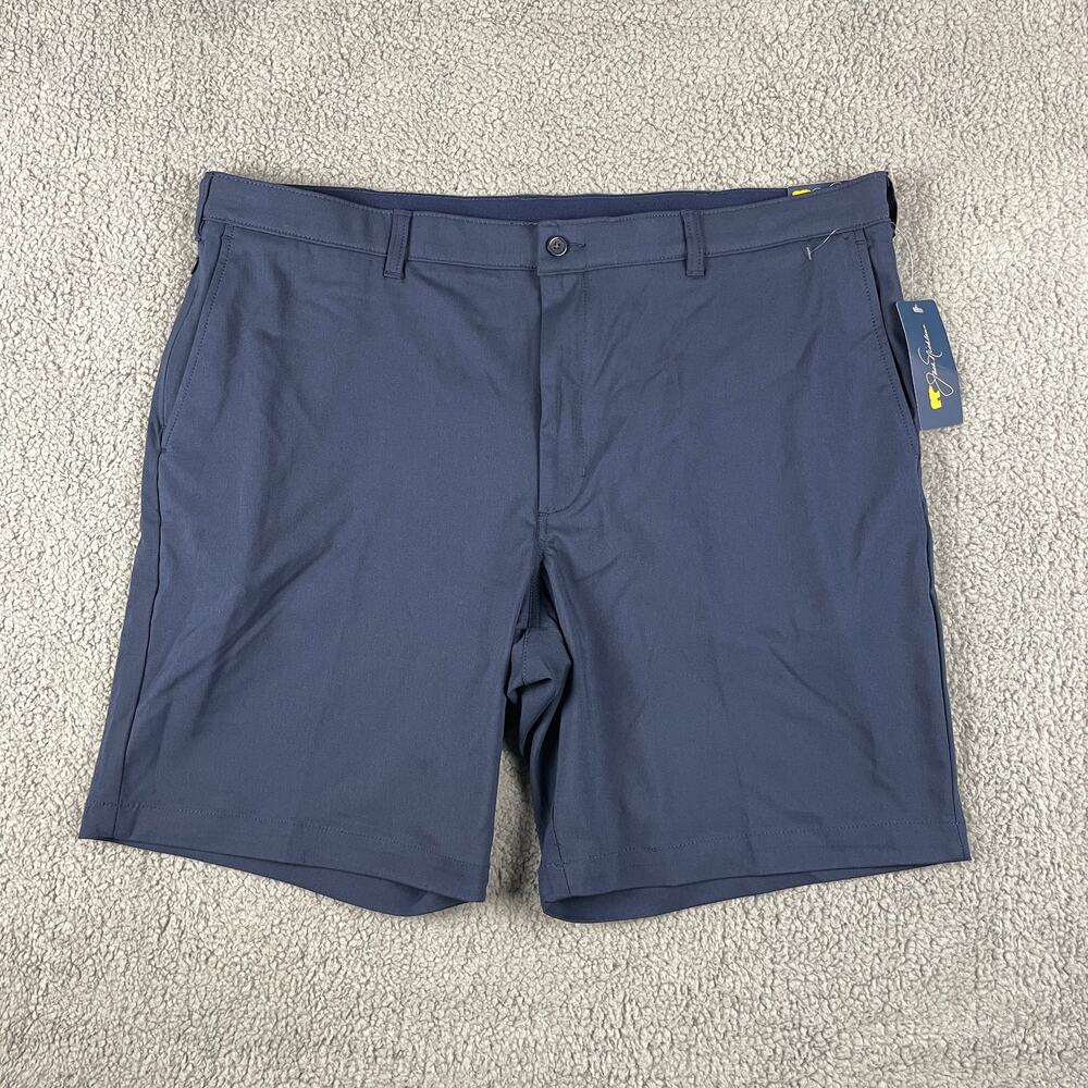 Jack Nicklaus Mens 40 Waist Blue 9" Inseam Side Seam Pocket Athletic Golf Shorts